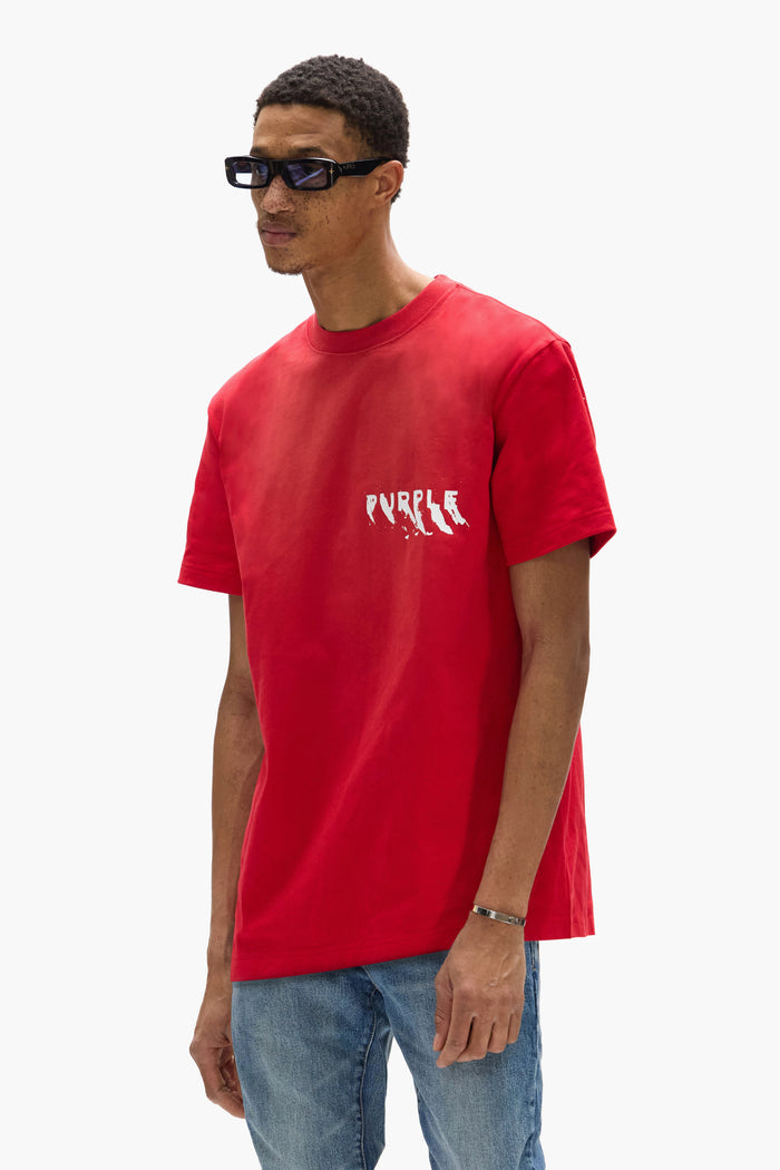 Painted Wordmark Tee in regular fit, made of 100% cotton heavyweight jersey.