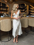 Palmetto Embroidered Midi Dress - Stitch And Feather