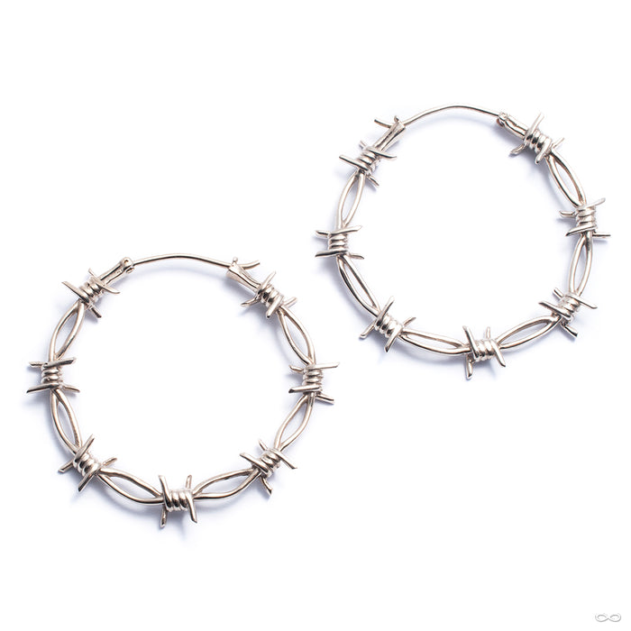Pamela Earrings from Maya Jewelry in white brass