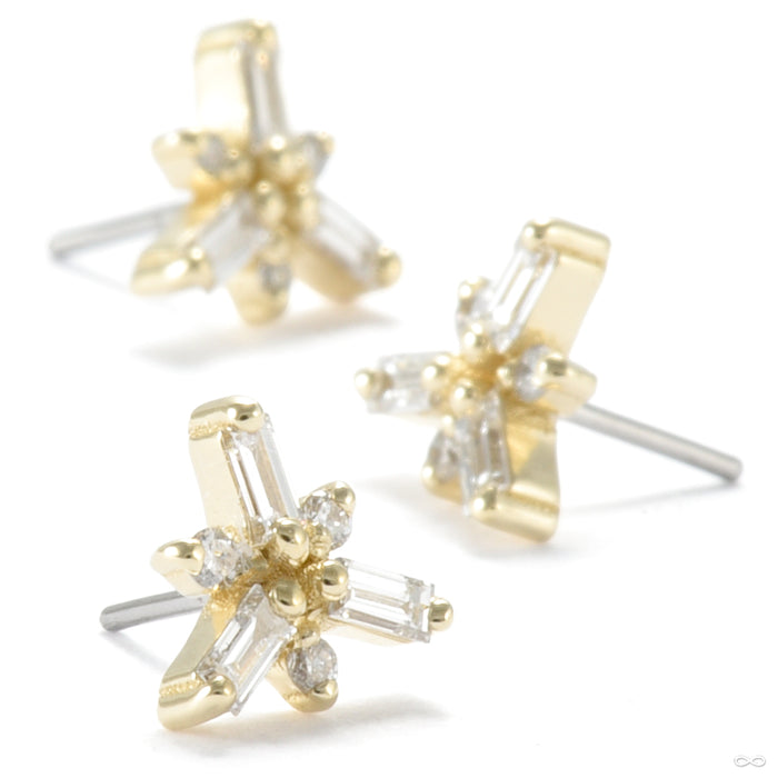 Phantom Press-fit End in Gold from Seasons Handmade with diamonds