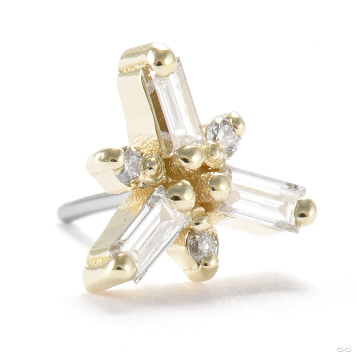 Phantom Press-fit End in Gold from Seasons Handmade with diamonds