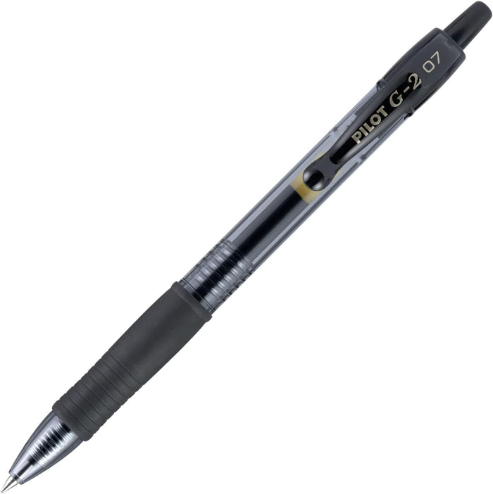 PILOT G2 Premium Refillable & Retractable Rolling Ball Gel Pens, Fine Point, Black Ink, 12 Count (Pack of 1) (31020)