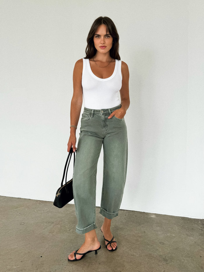Pine Crop Barrel Jeans - Stitch And Feather