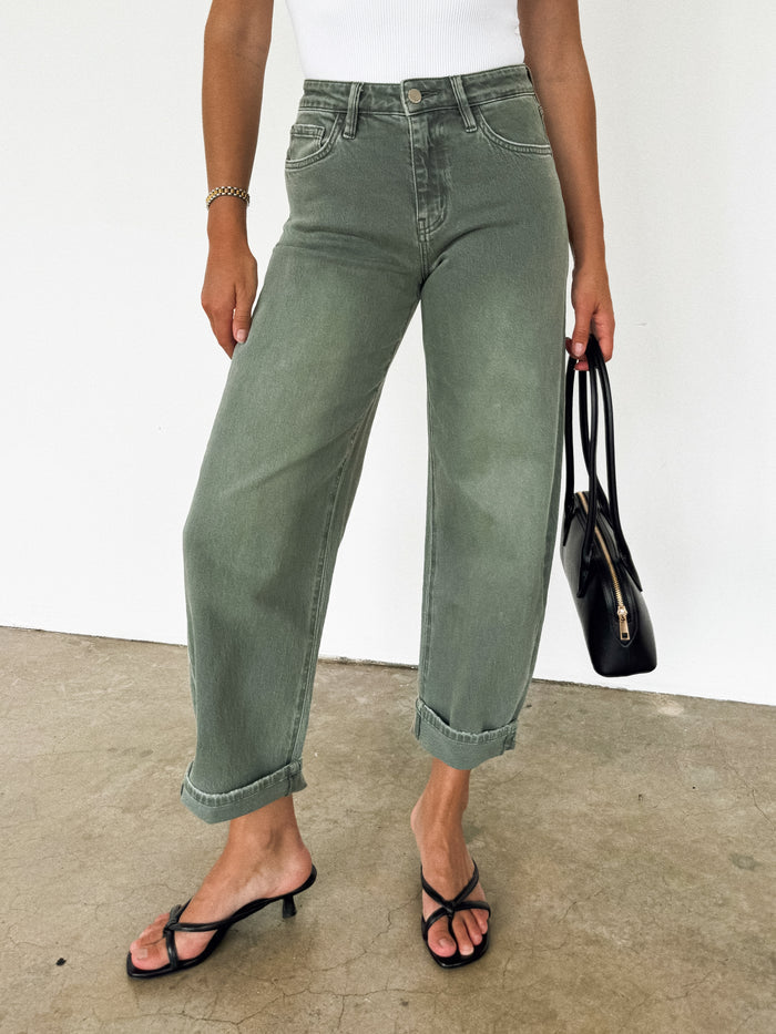 Pine Crop Barrel Jeans - Stitch And Feather