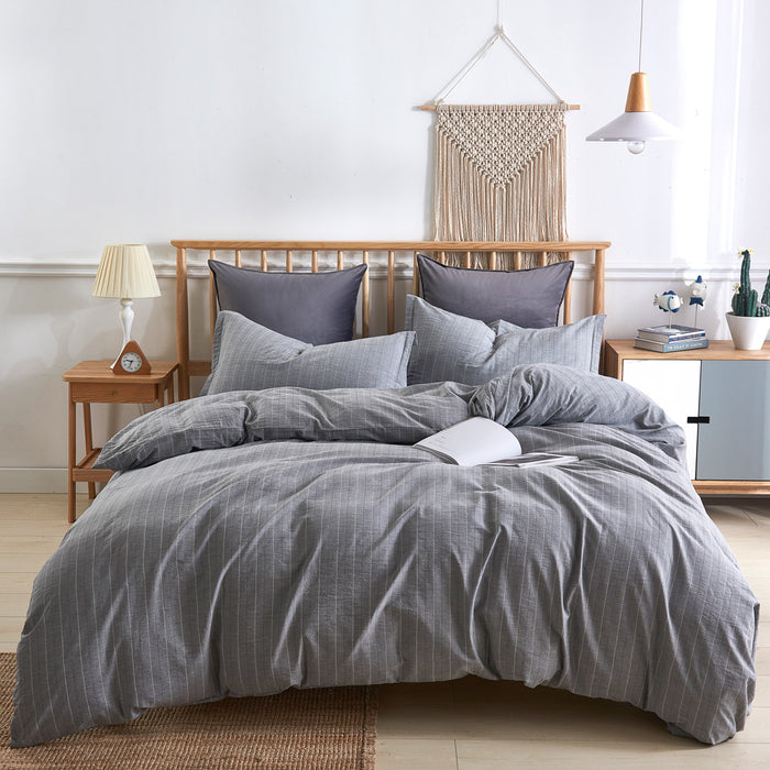 Pinstripe Grey Cover Set (In-store only)