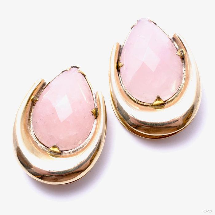 Platform Saddle Spreader Weights with Rose Quartz in 1" from Diablo Organics