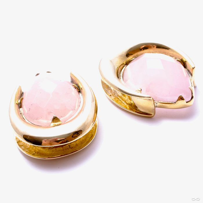 Platform Saddle Spreader Weights with Rose Quartz in 1" from Diablo Organics