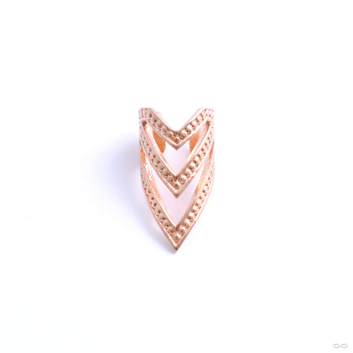 Pointed Chevron Cuff from Tawapa in rose gold