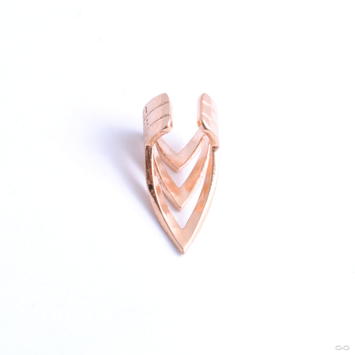 Pointed Chevron Cuffs from Tawapa in rose gold
