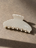 Polka Dot Hair Clip in White - Stitch And Feather