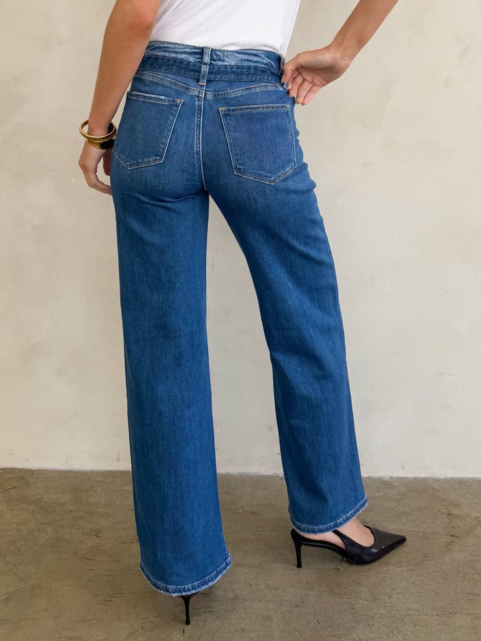 Press Rewind Waist Tie Jeans - Stitch And Feather