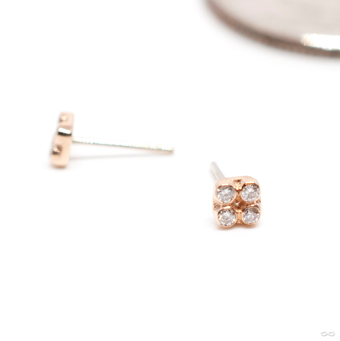 Primary Squrrr with Stones Press-fit End in Gold from Pupil Hall in rose gold