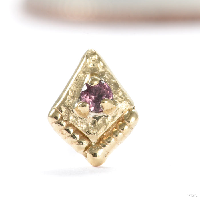Protector Press-fit End in Gold from Sacred Symbols with amethyst