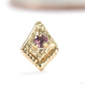 Protector Press-fit End in Gold from Sacred Symbols with amethyst