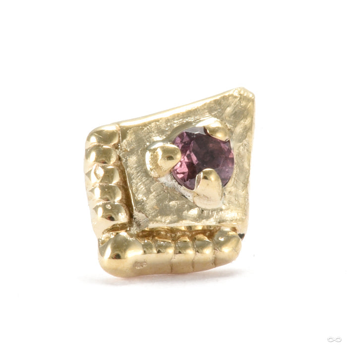 Protector Press-fit End in Gold from Sacred Symbols with amethyst