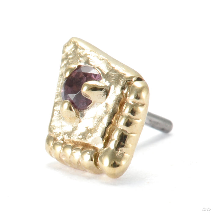 Protector Press-fit End in Gold from Sacred Symbols with amethyst