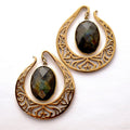 Puj Ju Hoop with Faceted Labradorite from Diablo Organics