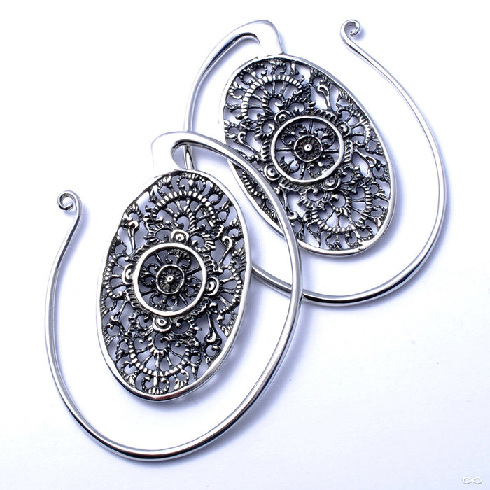 Puj Ju Ovals from Diablo Organics in White Brass