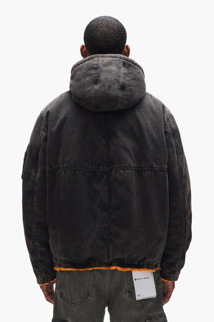 Purple X Alpha Industries Bomber outerwear with reversible design and distressed details