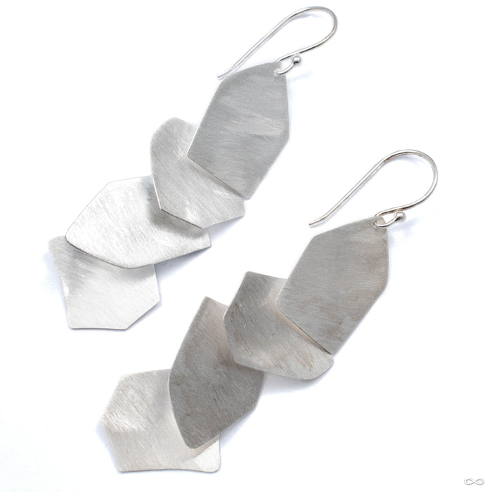 Quad Cascading Earrings from Diablo Organics in silver