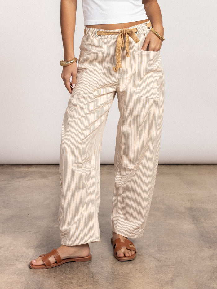 Rewind Stripe Barrel Jeans - Stitch And Feather