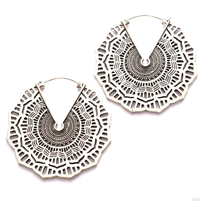 Reyes Earrings from Maya Jewelry in White Brass