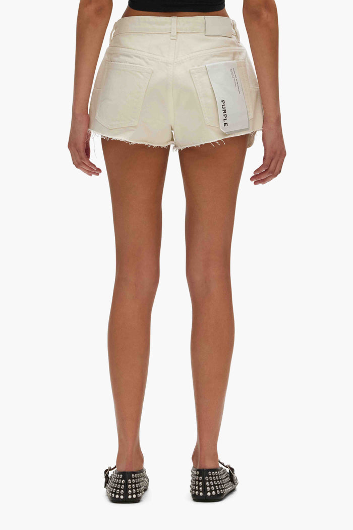Rhinestone Denim Shorts with raw hems and studded details in sizes 24 to 34.
