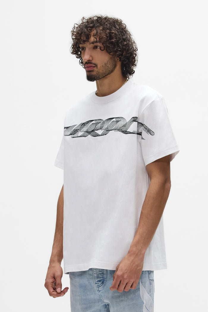 Ribbon Tee Regular Fit Heavyweight Jersey 100% Cotton in various sizes XS to 3XL