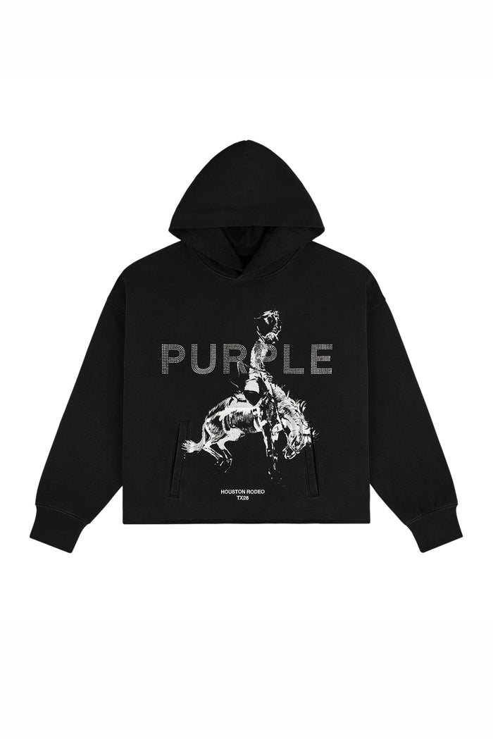 Riding High Hoodie oversized midweight fleece sweatshirt with kangaroo pocket and light acid wash.