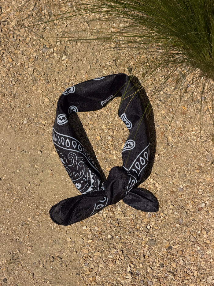 Rodeo Paisley Bandana in Black - Stitch And Feather