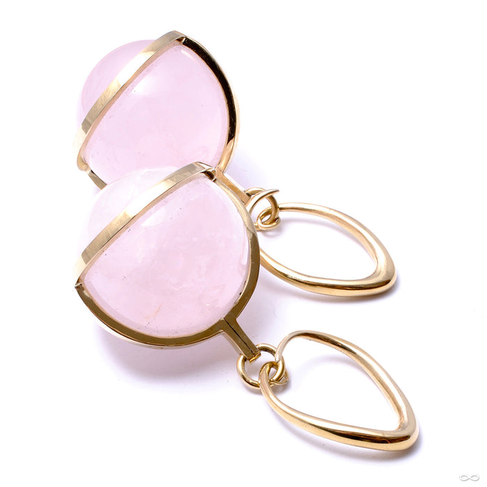 Rose Quartz Globes with Brass Coils from Diablo Organics
