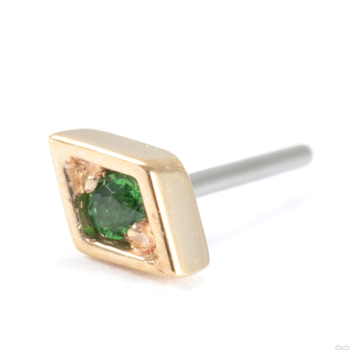 Royal Press-fit End in 14k Yellow Gold with Tsavorite Garnet from Modern Mood
