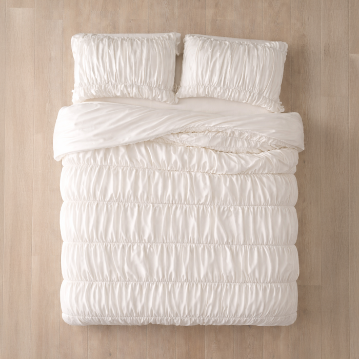 Ruched Cloud White Set