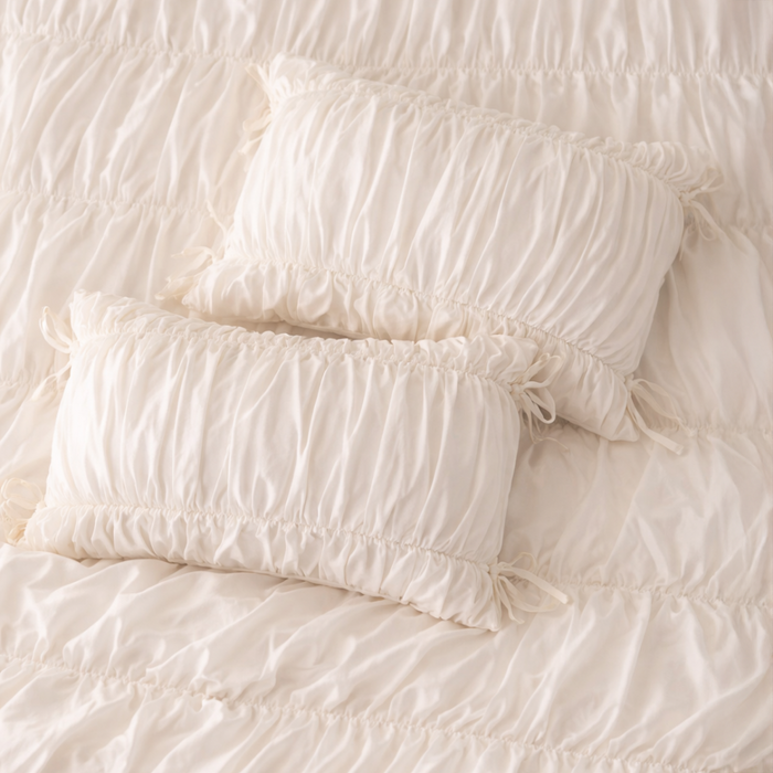 Ruched Cloud White Set