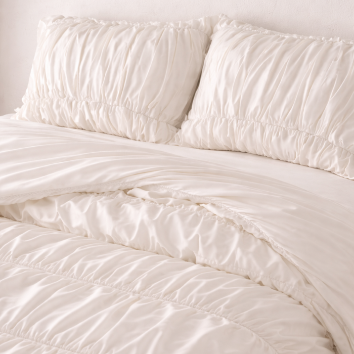 Ruched Cloud White Set