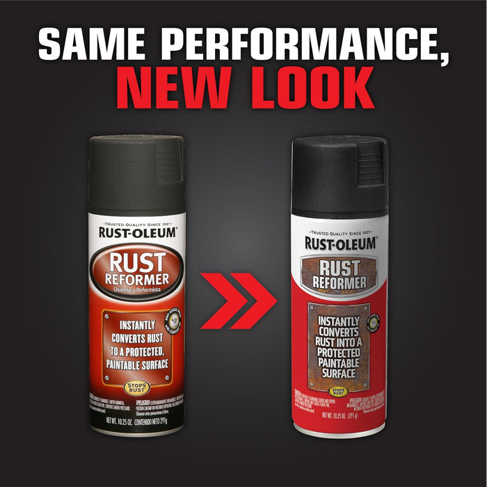 Rust-Oleum 248658 Stops Rust Reformer Spray Paint, 10.25 oz, Matte Black