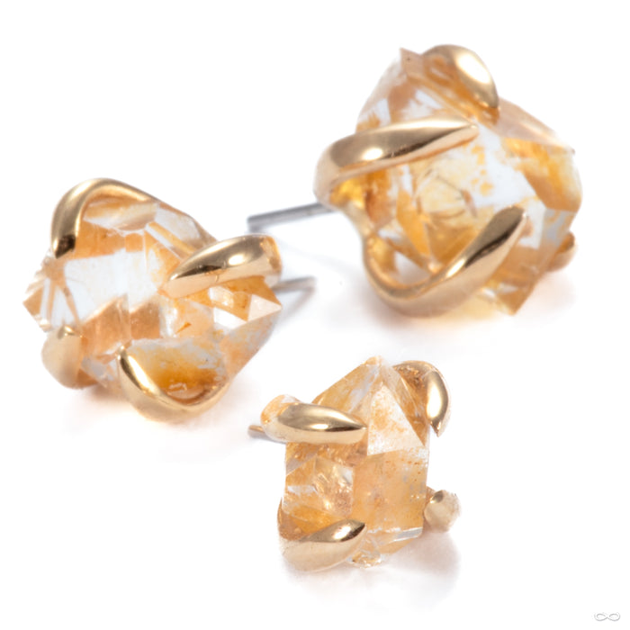 Sacred Love Press-fit End in 14k Yellow Gold with Golden Herkimer Diamond from Quetzalli group photo