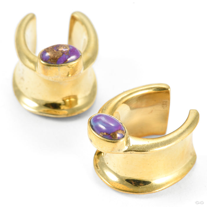 Saddle Spreader Weights with Gemstones from Oracle with purple copper turquoise