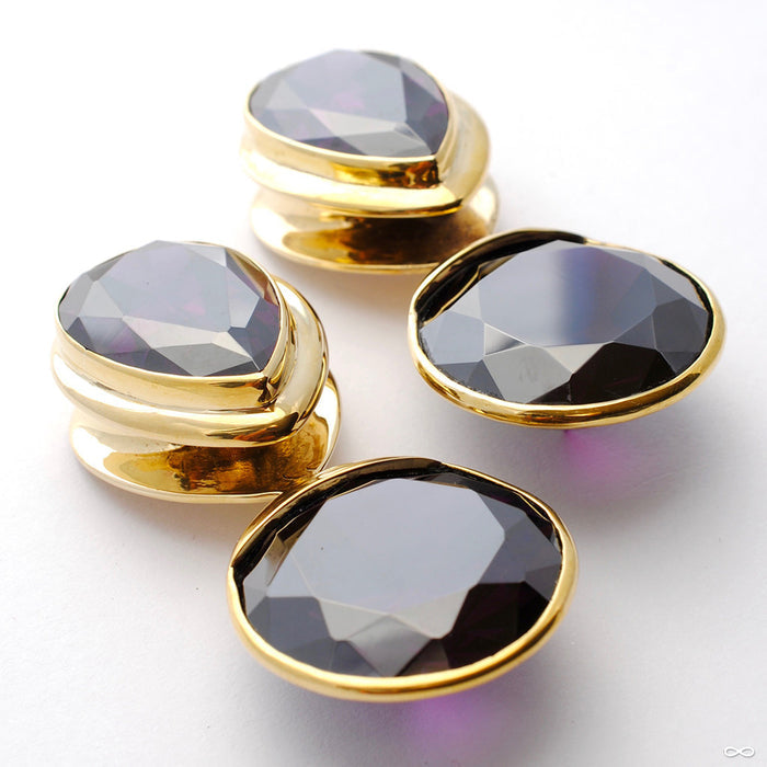 Saddle Spreader Weights with Purple CZs in 7/8" from Diablo Organics