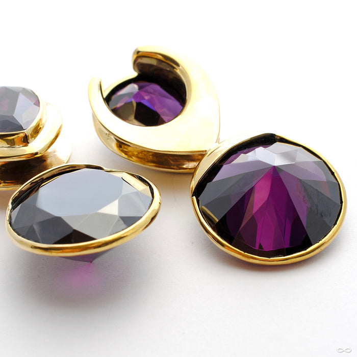 Saddle Spreader Weights with Purple CZs in 7/8" from Diablo Organics
