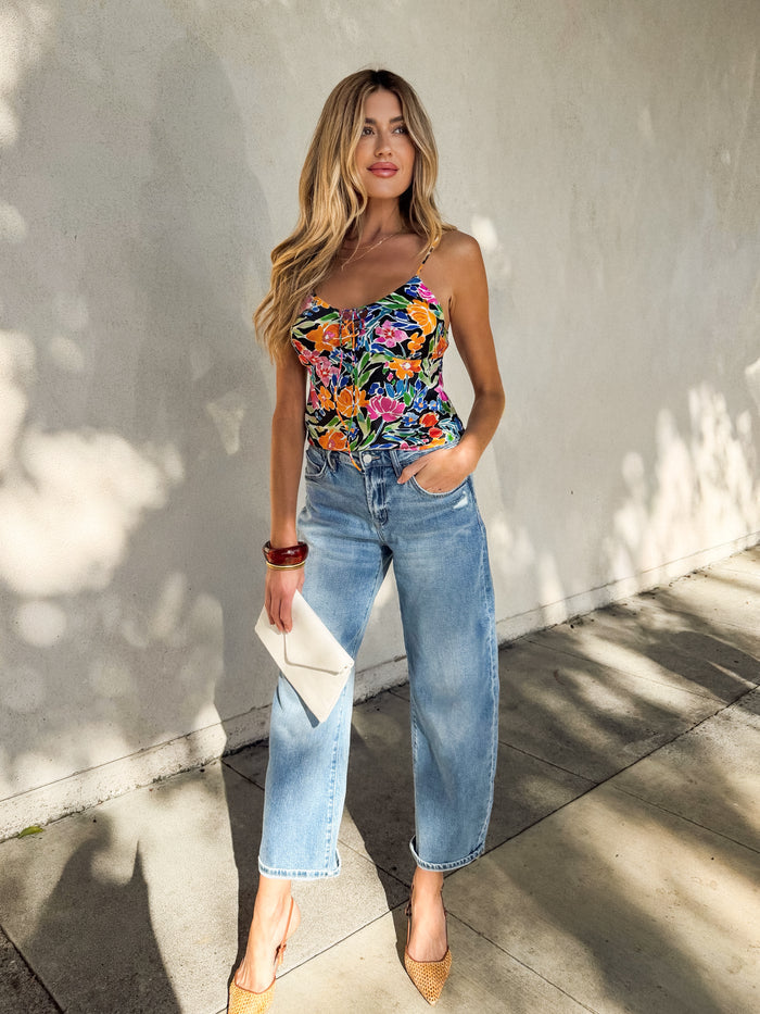 Sangria Floral Cami Top - Stitch And Feather