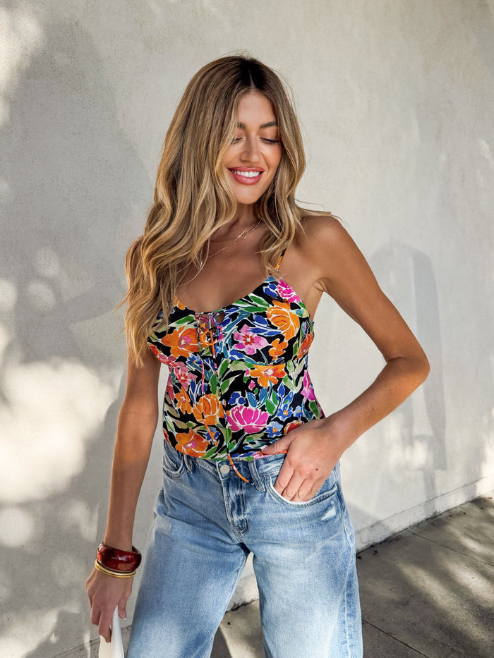 Sangria Floral Cami Top - Stitch And Feather