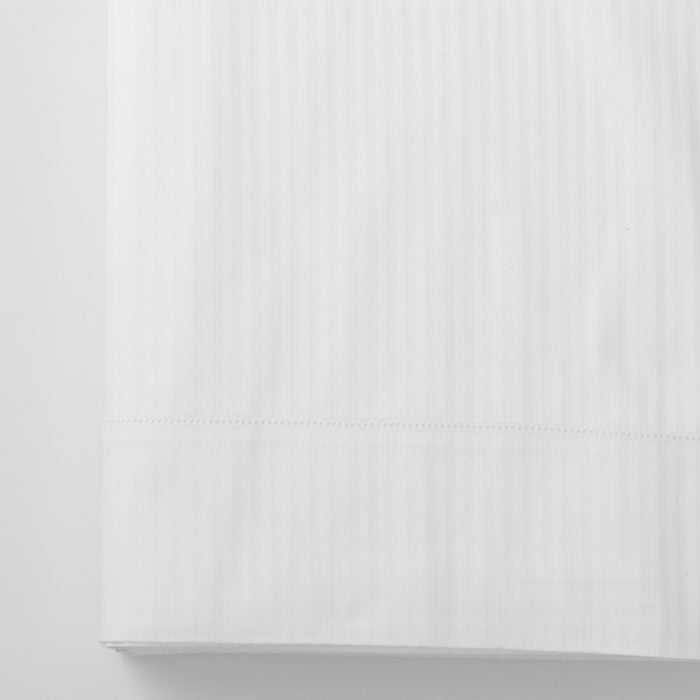 savoia stripe sateen detail in the color white, #color_white