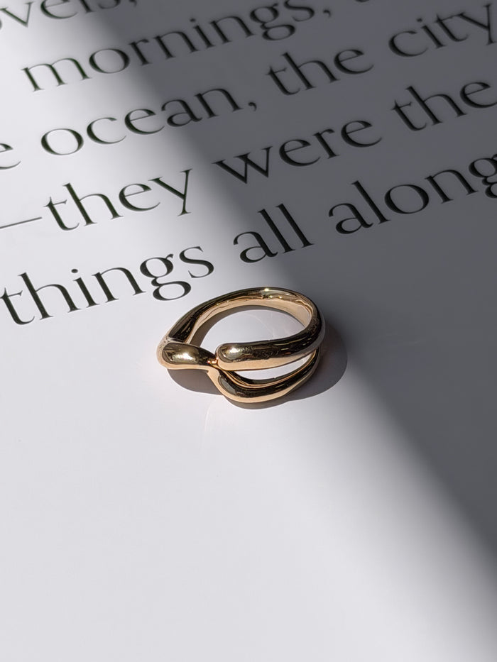 Sculpted Band Ring - Stitch And Feather