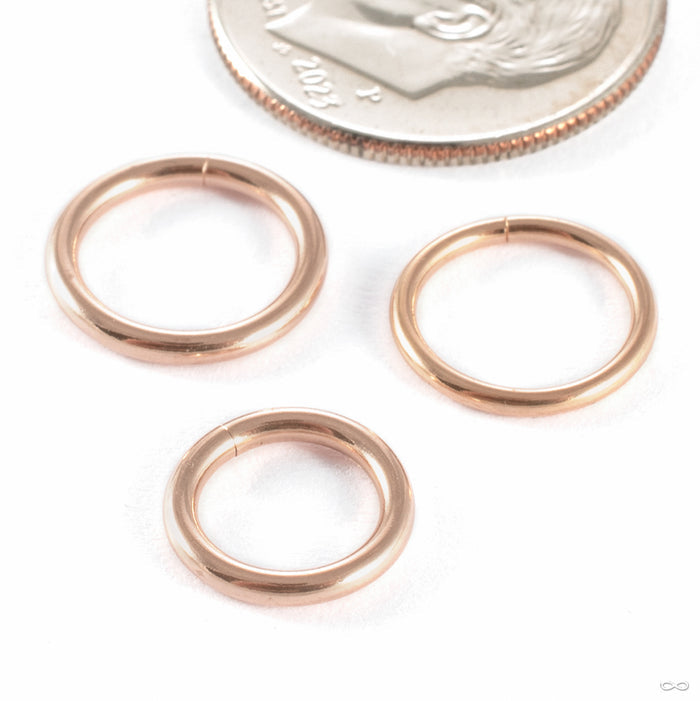 Seam Ring in 14k Rose Gold from Vira Jewelry