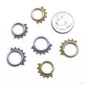 Seam Ring with Beaded Clusters from LeRoi in assorted materials