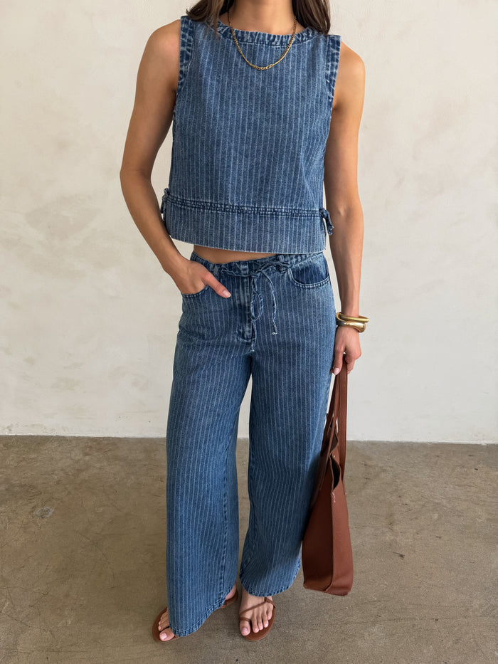 Second Chances Denim Top - Stitch And Feather