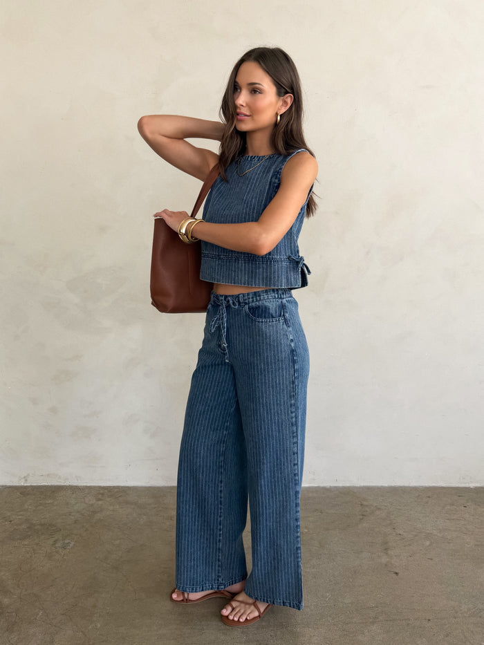 Second Chances Denim Top - Stitch And Feather