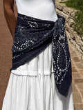 Sedona Paisley Scarf in Navy - Stitch And Feather