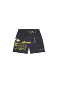 Sequence All Around Short in Black Glow, 100% polyester, waterproof treatment, elastic waistband.